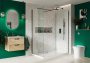 Scudo S8 700mm Fluted Glass Wetroom Panel - Chrome