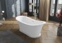 Trojan Bateaux 1700 x 745mm Twin Skin Acrylic Freestanding Boat Bath - Matt White