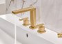 Villeroy & Boch Mettlach Deck Mounted Three-Hole Basin Mixer - Brushed Gold