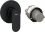 Hansgrohe Rebris S Single Lever Shower Mixer Set for Concealed Installation - Matt Black