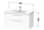 Duravit D-Code 984mm x 460mm 2 Drawer Wall Hung Vanity Unit - Matt White