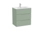 Roca Victoria-N 700mm Vanity Unit with Three Drawers & Basin - Sage Green