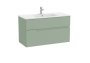 Roca Victoria-N 1000mm Vanity Unit with Two Drawers & Basin - Sage Green