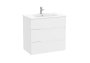 Roca Victoria-N 800mm Vanity Unit with Three Drawers & Basin - Matt White