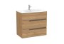 Roca Victoria-N 800mm Vanity Unit with Three Drawers & Basin - Walnut