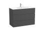 Roca Victoria-N 1000mm Vanity Unit with Three Drawers & Basin - Onyx