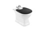 Roca Carmen Supralit Bidet Cover with Stainless Steel Hinges - Dark Grey