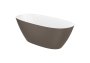 Roca Ariane 1650mm Stonex Oval Bath with Click-Clack Waste - Coffee