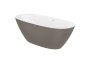 Roca Ariane 1800mm Freestanding Stonex Oval Bath with Drain - Coffee