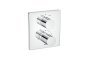 Roca T-2000 Built-In Thermostatic Bath-Shower Mixer with Diverter-Flow Regulator - Chrome