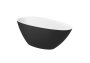 Roca Kauai 1600mm Freestanding Oval Bath with Drain - Black