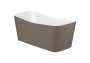 Roca Maui 1550mm Rectangular Freestanding Bath with Click-Clack Waste - Coffee