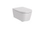 Roca Inspira Round Wall-Hung Rimless Toilet - Pearl