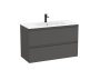 Roca Tenue 1000mm 2 Drawer Vanity Unit & Basin - Onyx