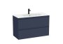 Roca Tenue 1000mm 2 Drawer Vanity Unit & Basin - Matt Blue