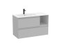 Roca Tenue 1000mm 2 Drawer Vanity Unit & Left Hand Basin - Pearl