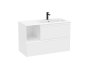 Roca Tenue 1000mm 2 Drawer Vanity Unit & Right Hand Basin - Matt White