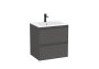 Roca Tenue 600mm 2 Drawer Vanity Unit & Basin - Onyx