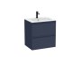 Roca Tenue 600mm 2 Drawer Vanity Unit & Basin - Matt Blue