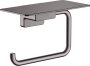 Hansgrohe Addstoris Roll Holder with Shelf - Brushed Black Chrome