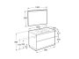 Roca Lander 1000mm 2 Drawer Vanity Unit & Central Basin - Nordic Ash