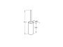 Roca Tempo Floor Standing Toilet Brush Holder - Rose Gold