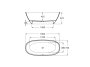 Roca Ariane 1650mm Stonex Oval Bath with Click-Clack Waste - Onyx