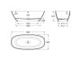 Roca Ariane 1800mm Freestanding Stonex Oval Bath with Drain - Pearl