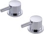 The White Space Pin Lux Deck Mounted Side Valves - Chrome