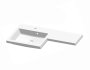 The White Space Vital 1200mm Left Hand Vanity Basin - White