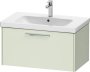 Duravit D-Code 784mm x 460mm 1 Drawer Wall Hung Vanity Unit - Pale Green