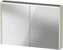 Duravit D-Code 1000mm x 700mm Illuminated 2 Door Mirror Cabinet - Pale Green