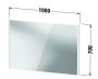 Duravit D-Code 1000mm x 700mm Illuminated Mirror - Pale Green