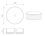 The White Space Pulse 360mm Countertop Basin - White