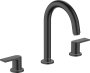 Hansgrohe Vernis Shape 3-Hole Basin Mixer with Pop-Up Waste Set - Matt Black