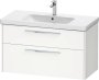 Duravit D-Code 984mm x 460mm 2 Drawer Wall Hung Vanity Unit - Matt White