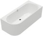 Villeroy & Boch Oberon 2.1 1800 x 800mm Right Corner Back-To-Wall Bath - Stone White