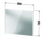 Duravit D-Code 800mm x 700mm Illuminated Mirror - Gloss White