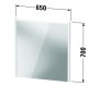 Duravit D-Code 650mm x 700mm Illuminated Mirror - Gloss White