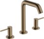 Hansgrohe Tecturis S 3-Hole Basin Mixer 150 Ecosmart+ with Waste Set - Brushed Bronze