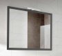 Roca Romea 1000mm Mirror with Wooden Frame - Anthracite Satin