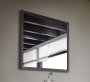 Roca Romea 800mm Mirror with Wooden Frame - Anthracite Satin