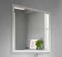 Roca Romea 800mm Mirror with Wooden Frame - White Satin