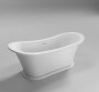 Trojan Bateaux 1700 x 745mm Twin Skin Acrylic Freestanding Boat Bath - Matt White