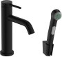 Hansgrohe Tecturis S Single Lever Basin Mixer 110 with Bidette Hand Shower & Shower Hose 160cm - Matt Black