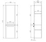 Tavistock Compass 1200mm 2 Door Column Unit - Gloss Light Grey