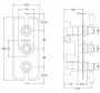 Bayswater White & Chrome Triple Concealed Valve with Diverter - Stock Clearance