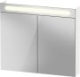 Duravit No.1 800 x 700mm 2 Door LED Mirror Cabinet - Matt White