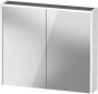 Duravit D-Code 800mm x 700mm Illuminated 2 Door Mirror Cabinet - Matt White