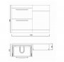 The White Space Scene L Shaped Basin - LH - 1110mm Wide -